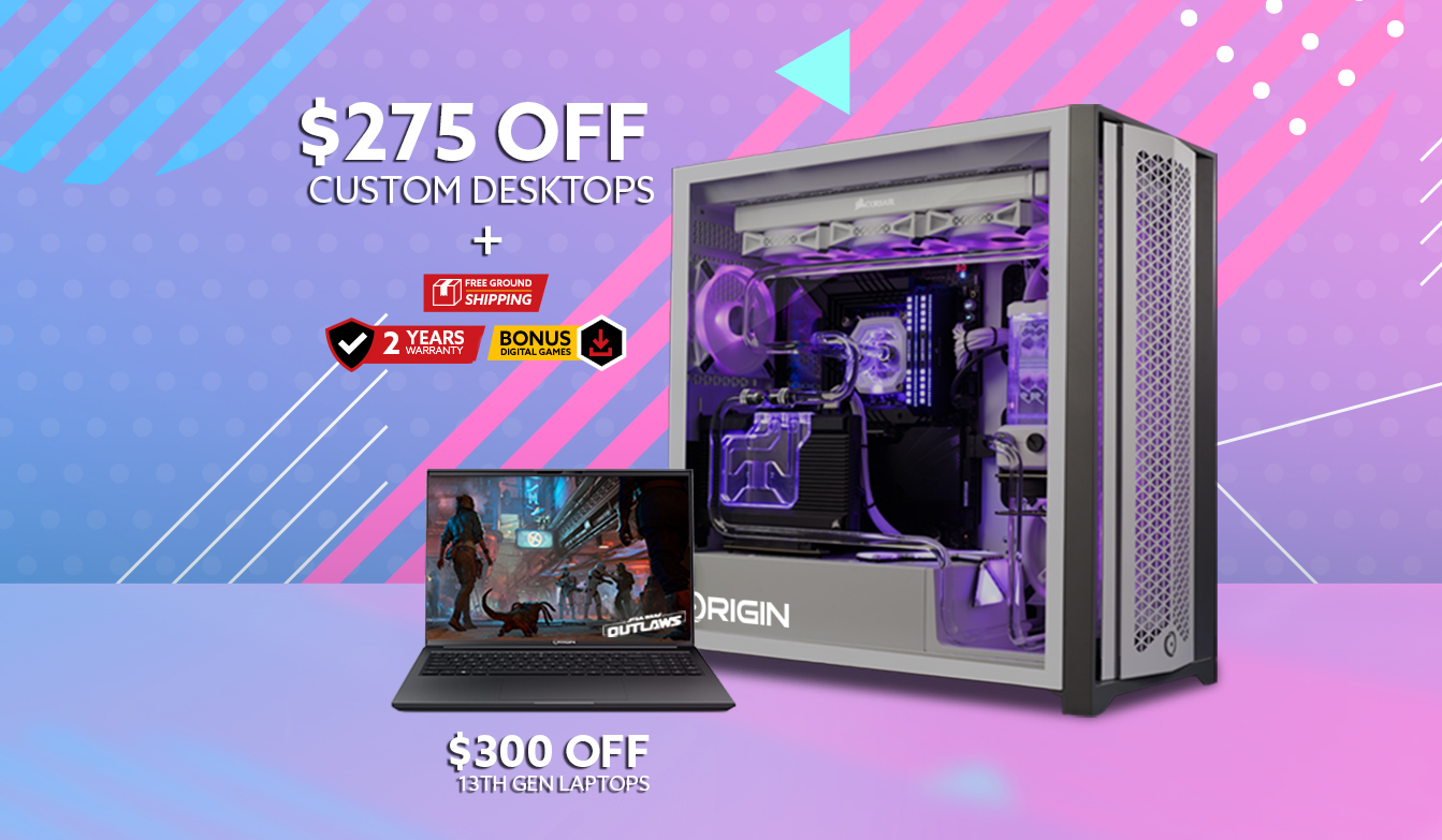 $275 off custom desktops $300 off 13th gen laptops