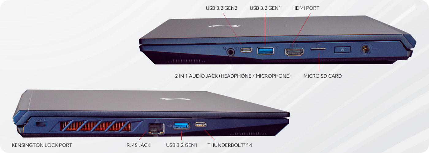 EON14-S left and right ports